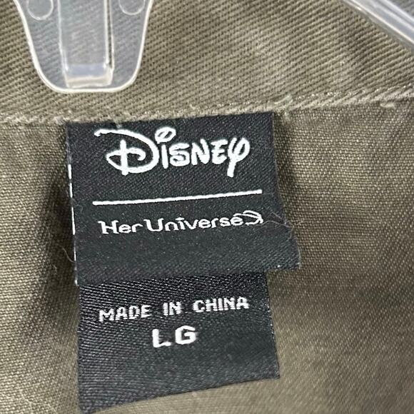 Disney Women Long Sleeve Epcot Food Wine 2021 Top Green Micky Minnie Size Large - Picture 5 of 7